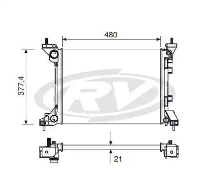 RADIADOR UNO 1.0 FLEX 2011 A 2016 COM AR