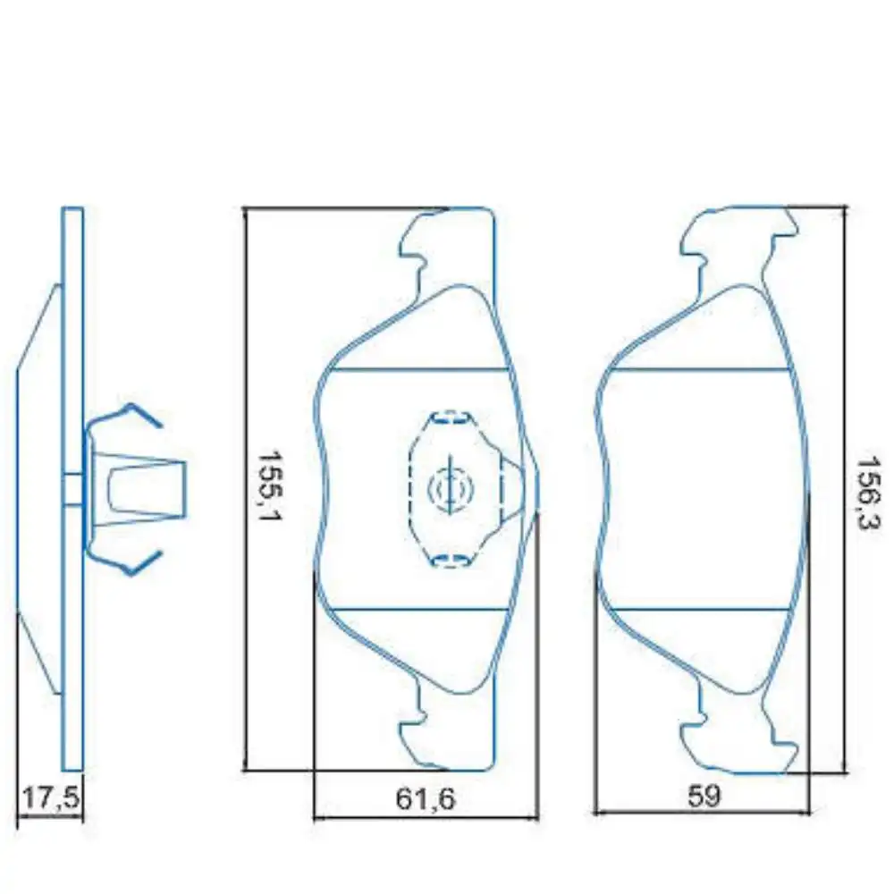 PASTILHA FREIO DIANTEIRA FIAT BRAVO 1995/ SISTEMA TEVES