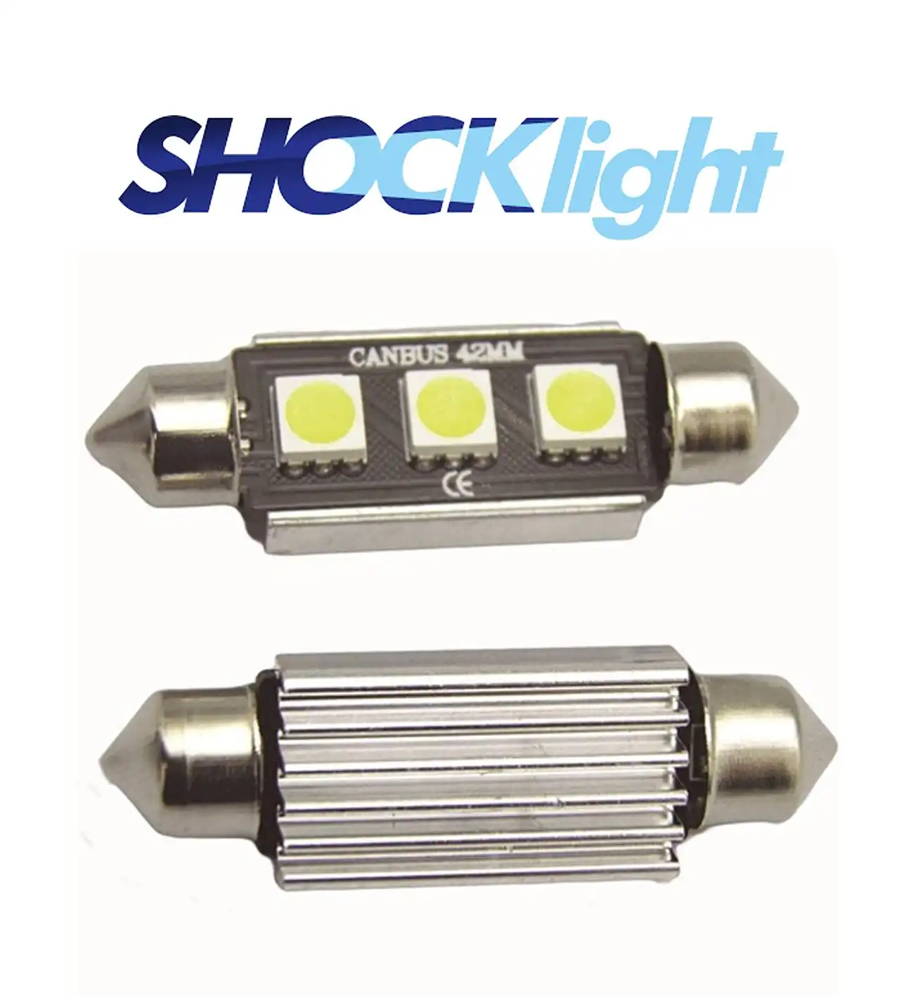 LAMPADA TORPEDO GRANDE (LED) REDONDA 3 LEDS 42MM