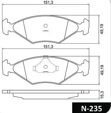 PASTILHA FREIO DIANTEIRA GOL G3 1.0 1.6 1.8 2000/