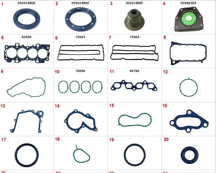 JUNTA MOTOR FIESTA 1.6 2011 A 2015 SIGMA C/RETENTOR