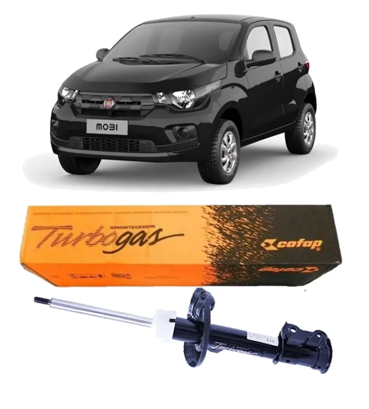 AMORTECEDOR DIANTEIRO FIAT MOBI 2016 A 2021 ESQ. C/ BARRA