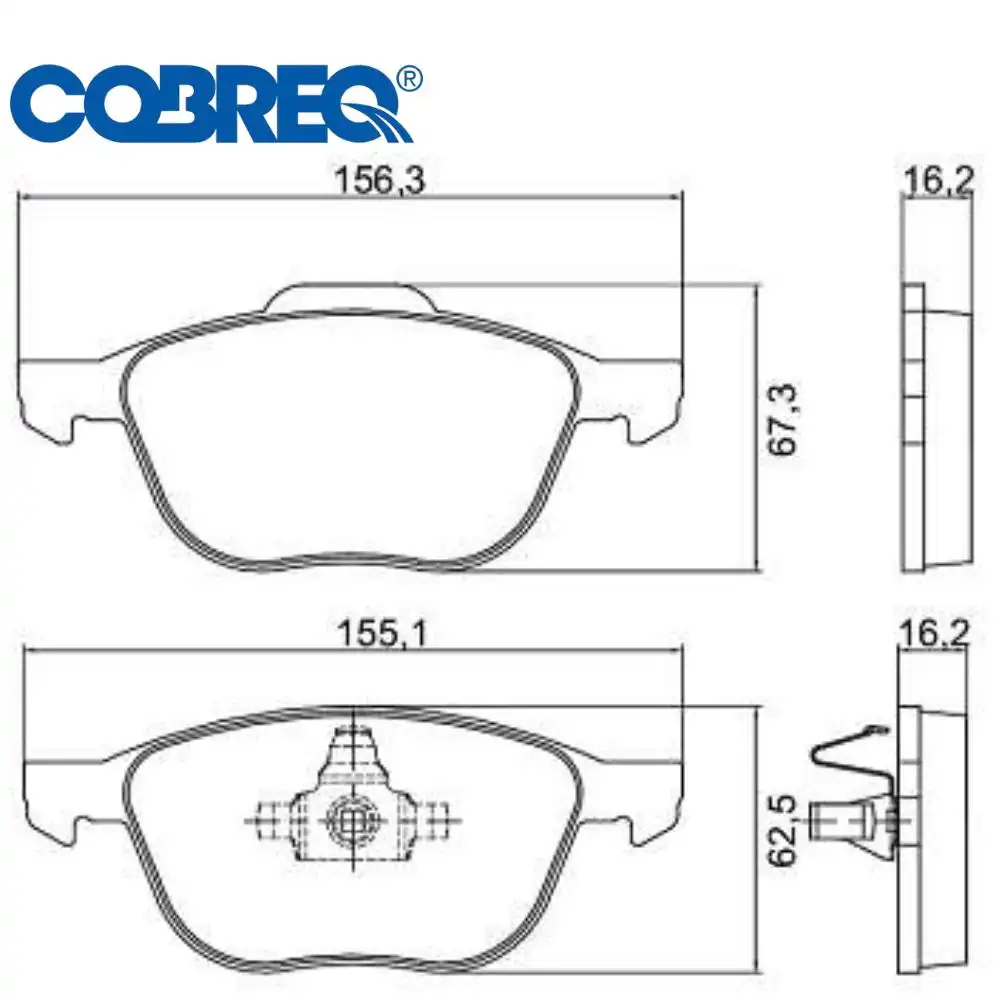 PASTILHA FREIO DIANTEIRA FOCUS 1.6 2.0 2009 A 2019