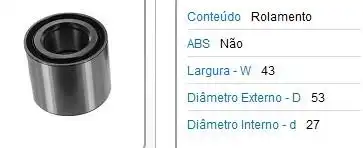 ROLAM RODA TRAS CORSA 2003/ NOVO