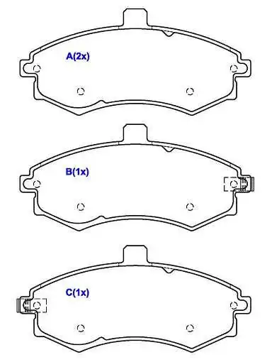 PASTILHA FREIO DIANTEIRA HYUNDAI ELANTRA 1.6 2001 A 2003