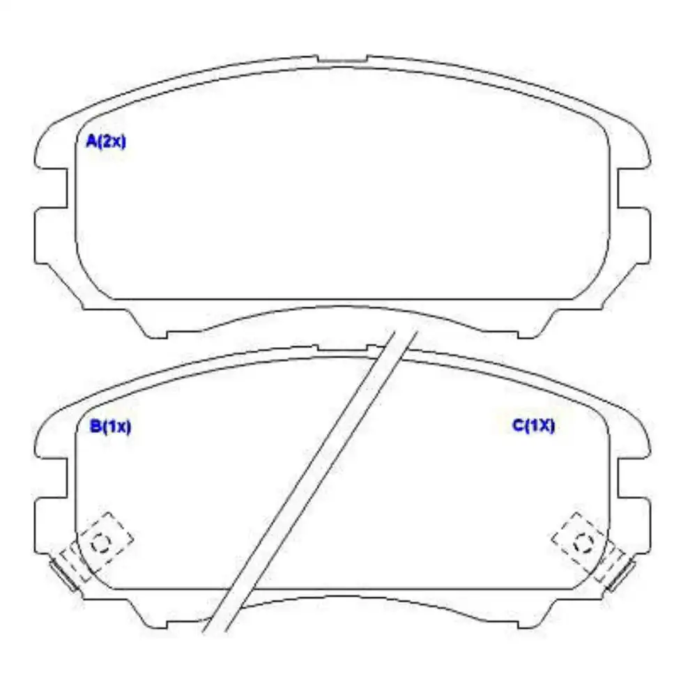 PASTILHA FREIO DIANTEIRA HYUNDAI TUCSON 2.0 2004/