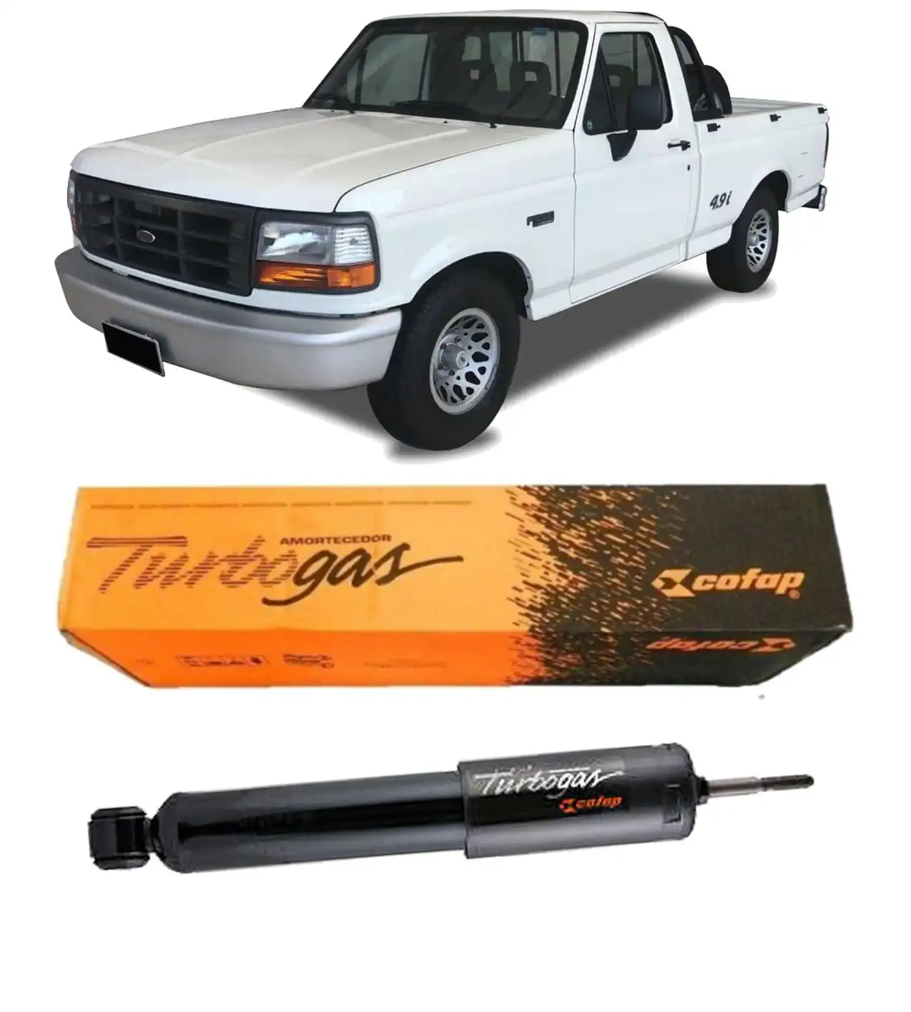 AMORTECEDOR DIANTEIRO F-1000 1997 A 1998 TURBOGÁS