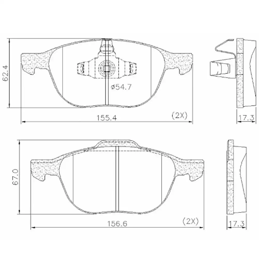 PASTILHA FREIO DIANTEIRA FOCUS 1.6 2.0 2009 A 2019