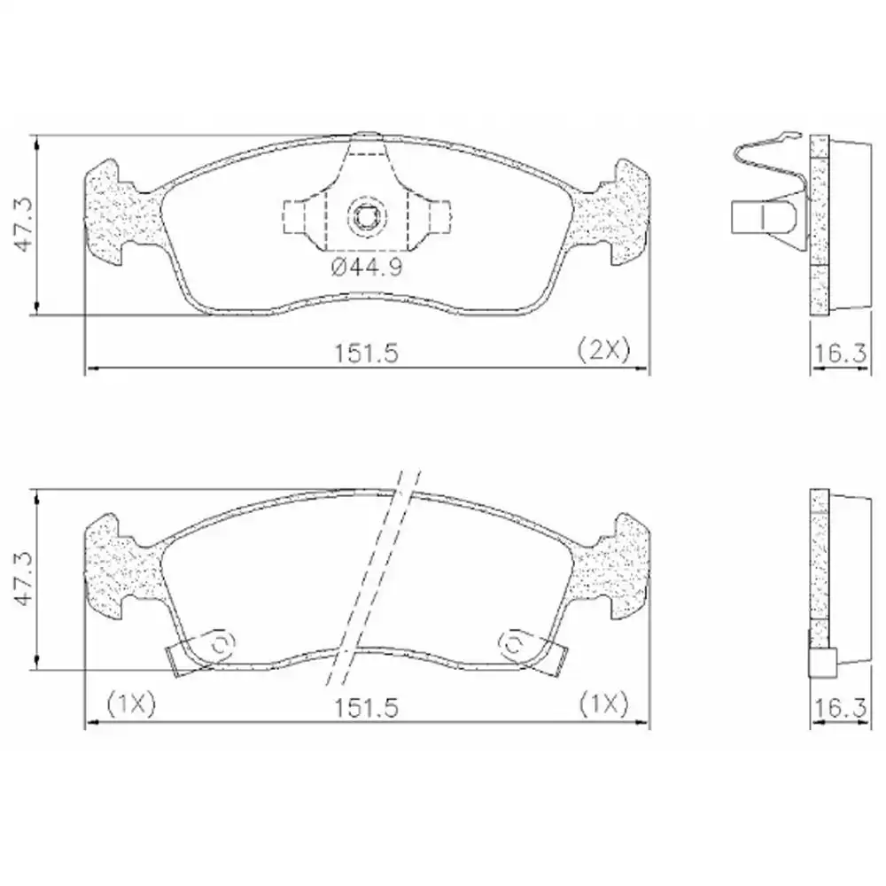 PASTILHA FREIO DIANTEIRA COBALT 1.4 1.8 2012/