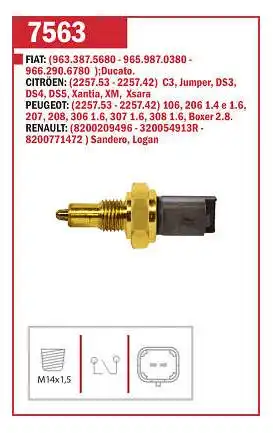 INTER RE FIAT DUCATO CITROEN C 3 JUMPER PEUGEOT 206 1.4 1.6