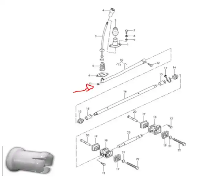 BUCHA VARAO CAMBIO KOMBI (PEQUENA)