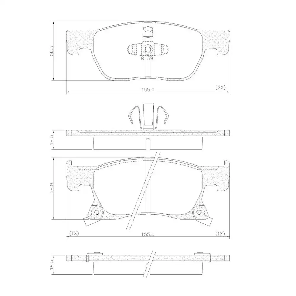PASTILHA FREIO DIANTEIRA CRUZE 1.4 2017/