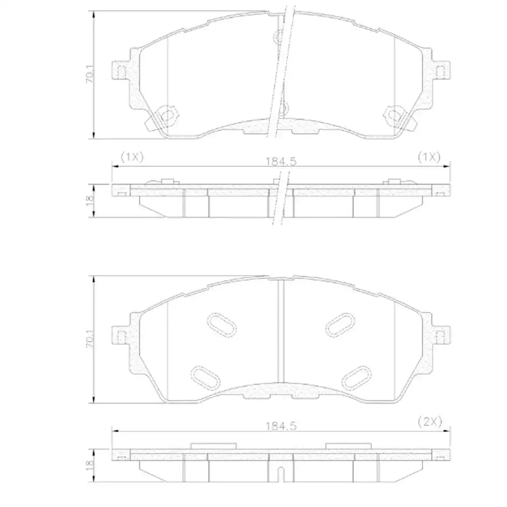 PASTILHA FREIO DIANTEIRA RANGER 3.0 24V 2024 EM DIANTE