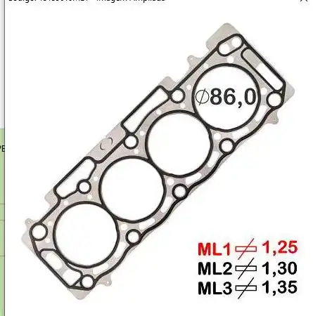 JUNTA CABECOTE PEUGEOT BOXER DIESEL 2.0 2019 ACIMA 1 PIC