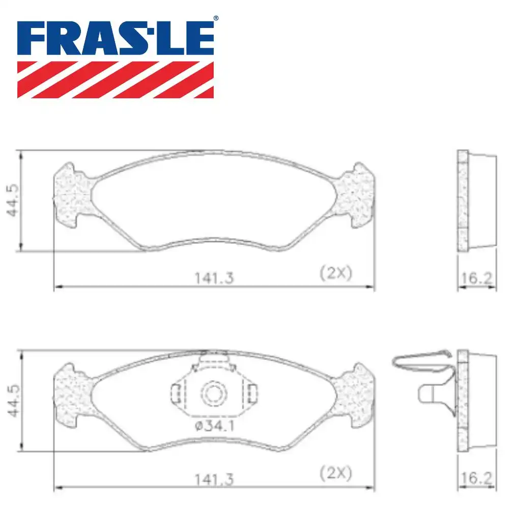 PASTILHA FREIO DIANTEIRA FIESTA 1.0 1.3 1996/