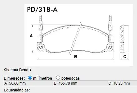 PASTILHA FREIO DIANTEIRA RENAULT TRAFIC TODOS