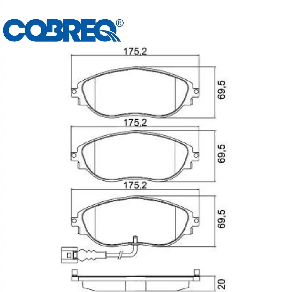 PASTILHA FREIO DIANTEIRA TIGUAN 250 TSI 1.4 2018/