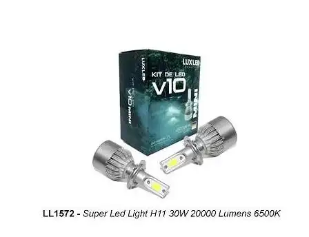 LAMPADA FAROL SUPER LED LIGHT H11 30W 20000LM 6500K
