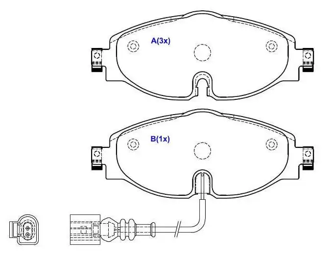 PASTILHA FREIO DIANTEIRA GOLF 1.4 2014/ COM SENSOR