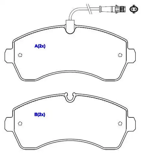 PASTILHA FREIO DIANTEIRA SPRINTER 311 2012/ SISTEMA BREMBO