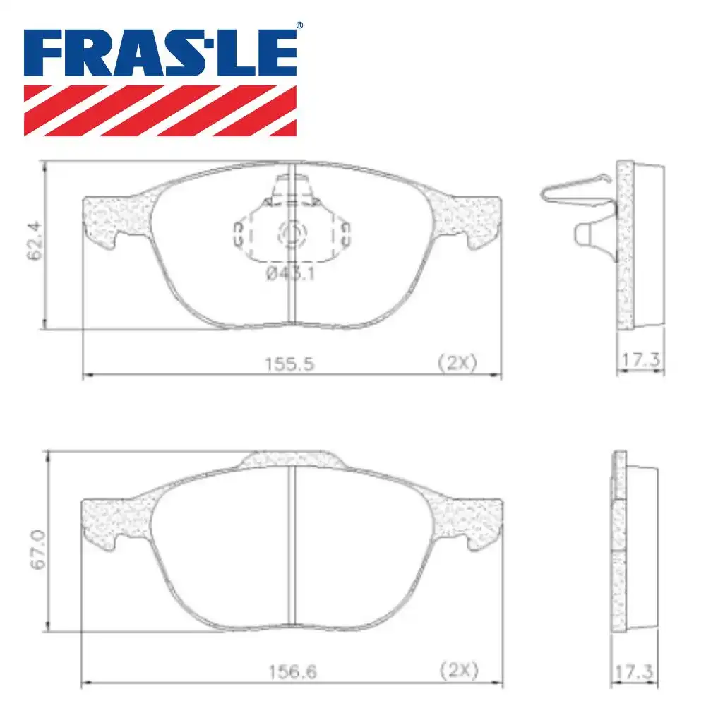 PASTILHA FREIO DIANTEIRA ECOSPORT 2.0 AUT 2005 A 2009
