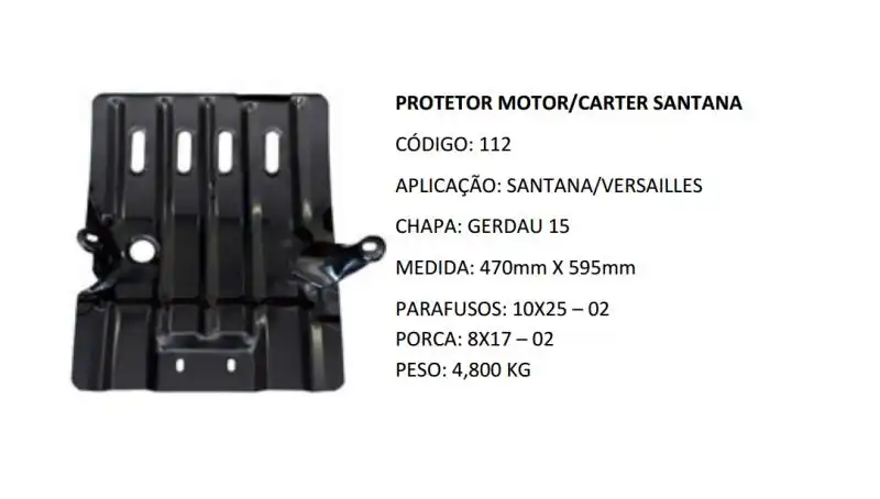 PROTETOR MOTOR SANTANA,QUANTUM,VERSAILLES,  ( REFORCADO )