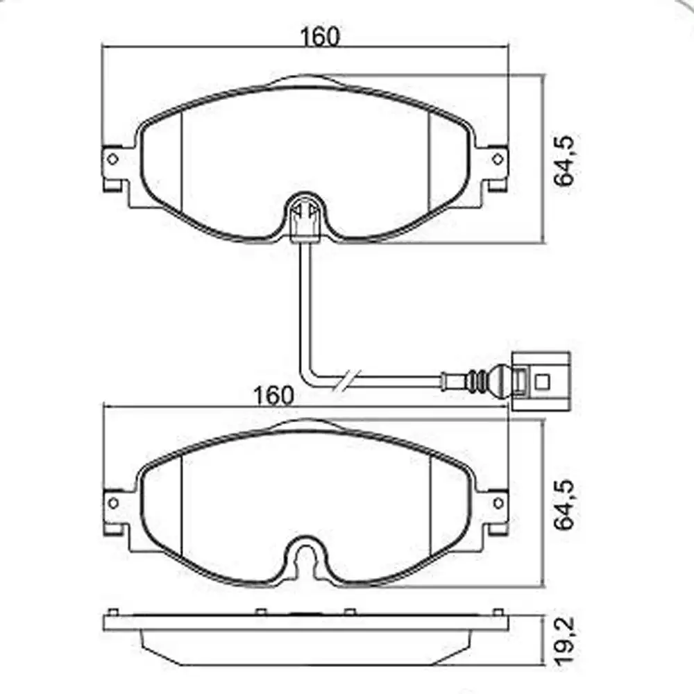 PASTILHA FREIO DIANTEIRA GOLF 1.4 2014/ COM SENSOR CERAMICA