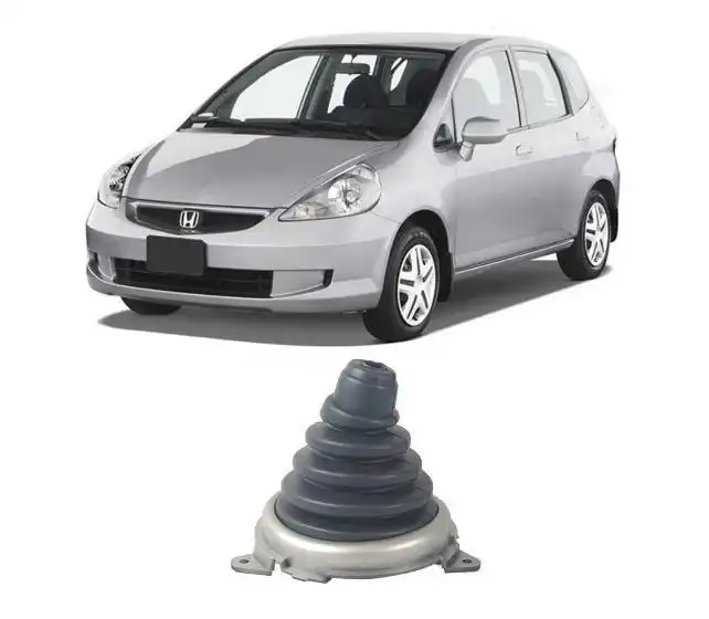 SANFONA ALAVANCA CAMBIO HONDA FIT 04/08 PRETA C/BASE CINZA