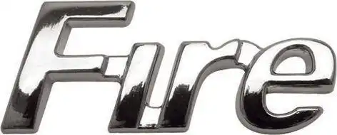 EMBLEMA FIAT FIRE  CROMADO ( PARALAMA / TAMPA )