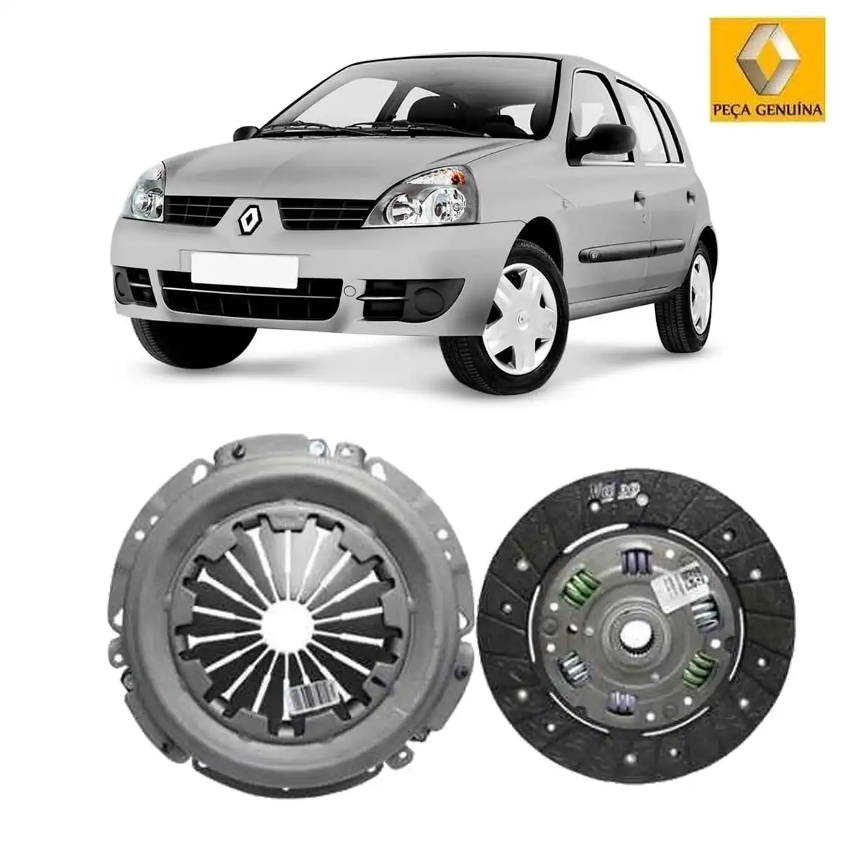 KIT EMBREAGEM RENAULT CLIO 1.6 16V 1999 A 2008 SEM ROLAMENTO