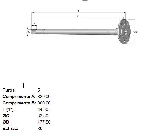 SEMI EIXO F-1000 1991 A 1998