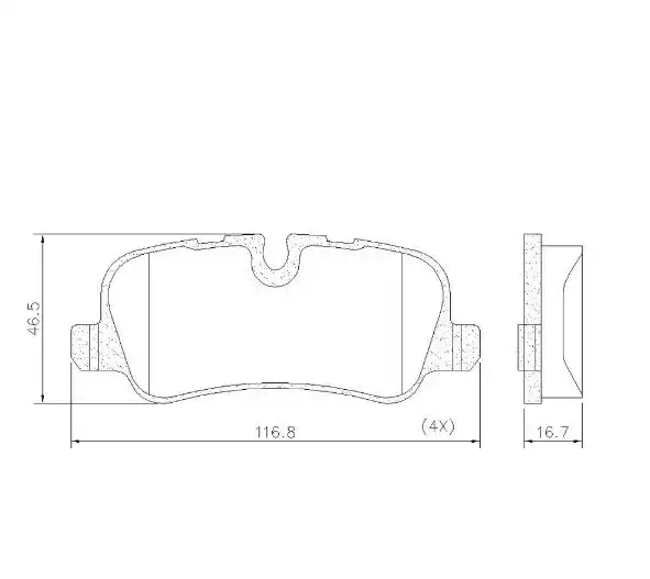 PASTILHA FREIO TRASEIRA DISCOVERY III 2.7 V6 4.4 CERAMICA
