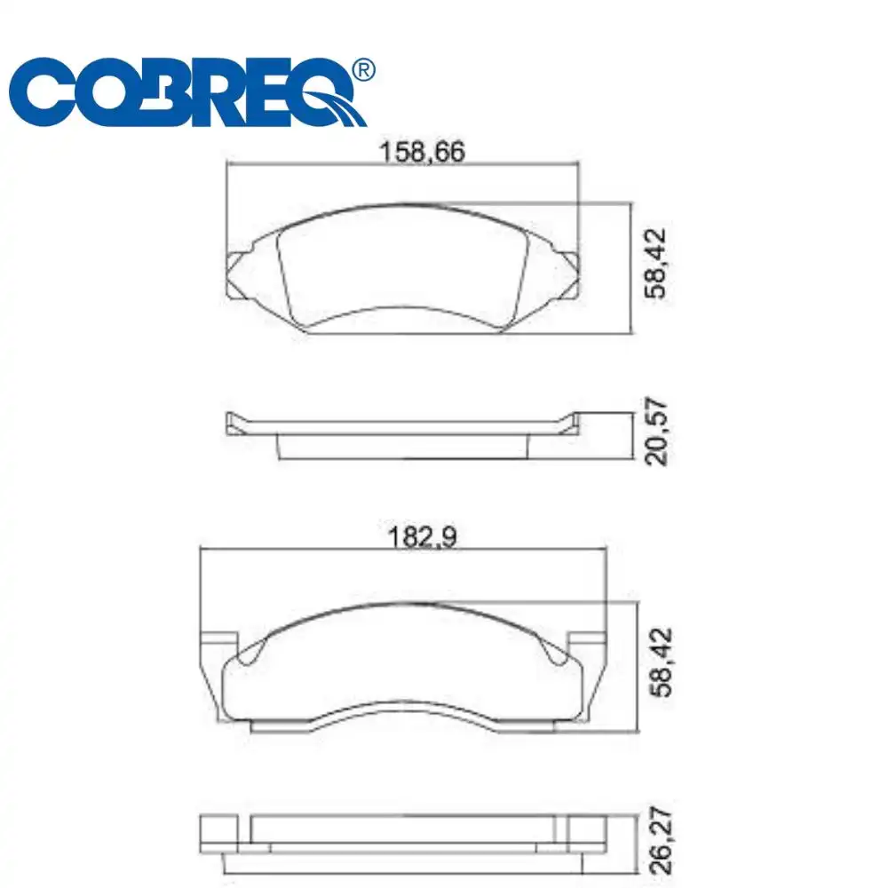 PASTILHA FREIO DIANTEIRA F-1000 /1993 SISTEMA BENDIX