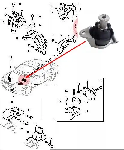 CALCO MOTOR ASTRA 1.8 2.0 8/16V 99/ VECTRA 06/ ZAFIRA TRAS