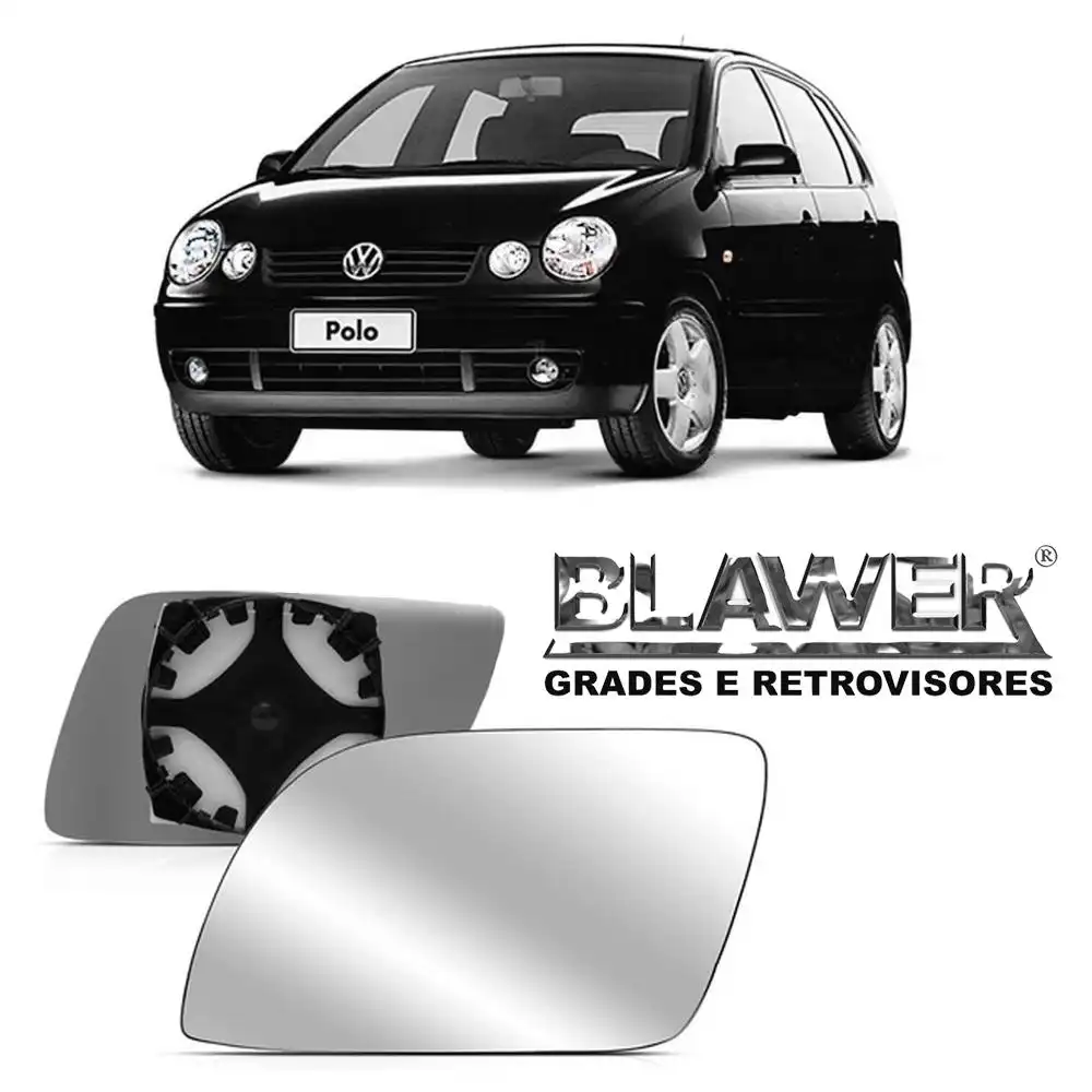 VIDRO ESPELHO POLO 02/09 ESQ C/ CARCACA