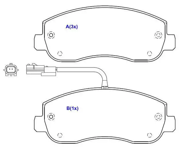 PASTILHA FREIO DIANTEIRA RENAULT MASTER 2.3 2013 A 2022