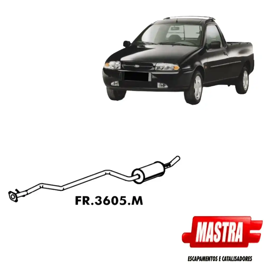 SILENCIOSO INTERMEDIARIO COURIER 1.4 16V 1997 A 1999 ZETEC