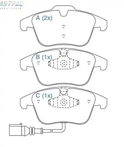 PASTILHA FREIO DIANTEIRA TIGUAN 2.0 TSI 16V 2009/ CERAMICA