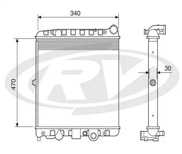 RADIADOR GOL G2 G3 G4 1.0 1.6 1.8 2.0 1995 A 2008