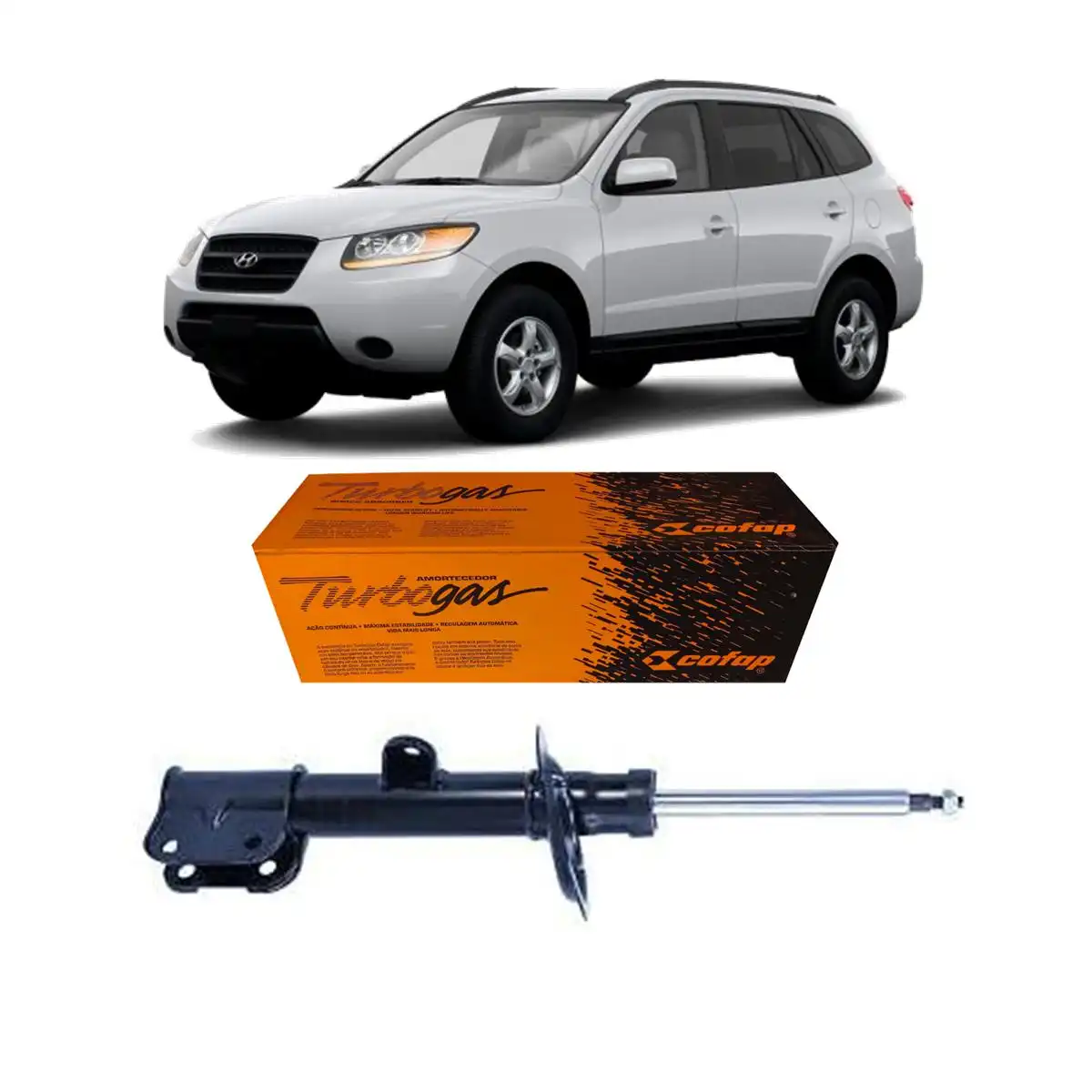 AMORTECEDOR DIANTEIRO HYUNDAI SANTA FE 2010 A 2012 DIREITO