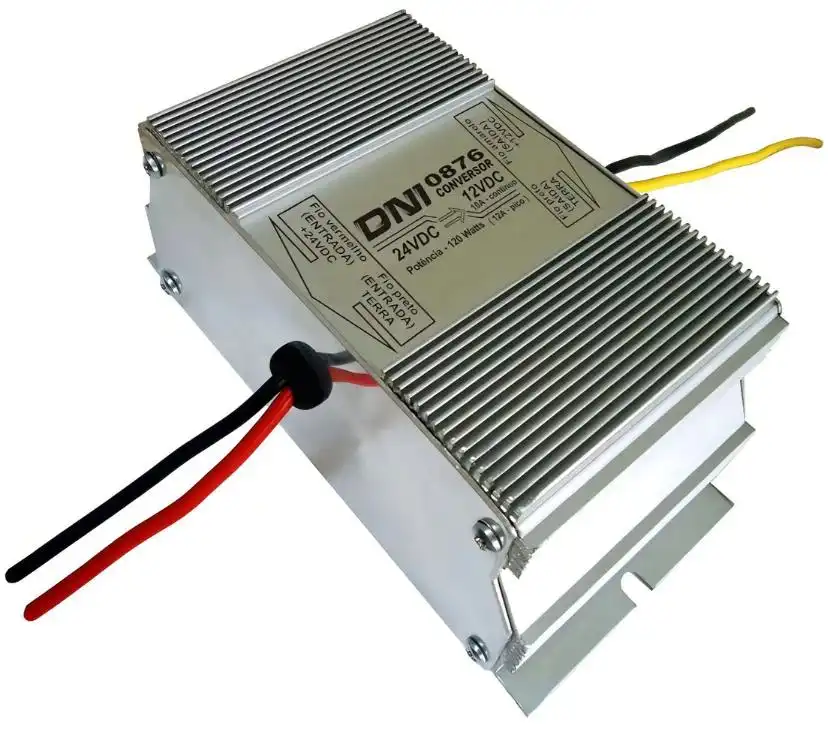CONVERSOR 24V PARA 12V 120W 10A CONTINUO COM PICO DE 12A