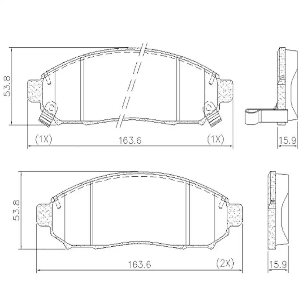 PASTILHA FREIO DIANTEIRA NISSAN FRONTIER 2.5 16V 2008 A 2016