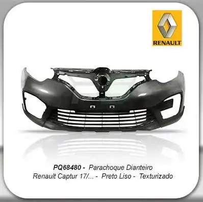 PARACHOQUE DIANT RENAULT CAPTUR 2017 A 2019 PRETO LISO