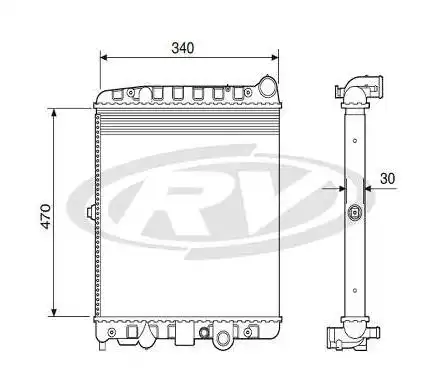 RADIADOR GOL G2 G3 G4 1.0 1.6 1.8 2.0 1995 A 2008