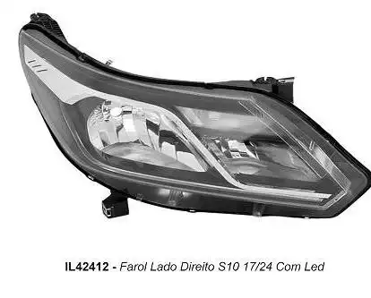 FAROL S-10 17/ DIR C/ LED C/ FRISO CROMADO