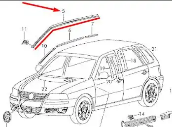 FRISO TETO GOL GER III 2/4PTS ESQ SUPERIOR