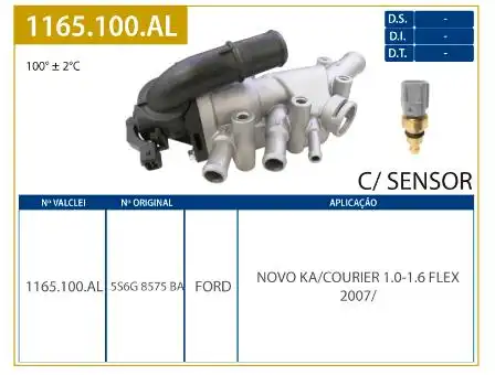 VALVULA TERMOSTATICA KA 1.0 1.6 2008/ ZET ROC ELETR COMPL AL