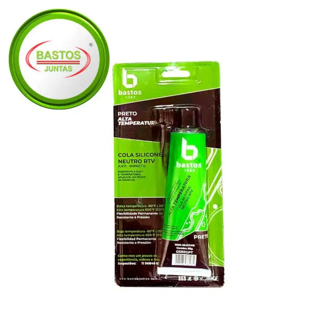 COLA SILICONE ALTA TEMPERATURA 85G PRETA