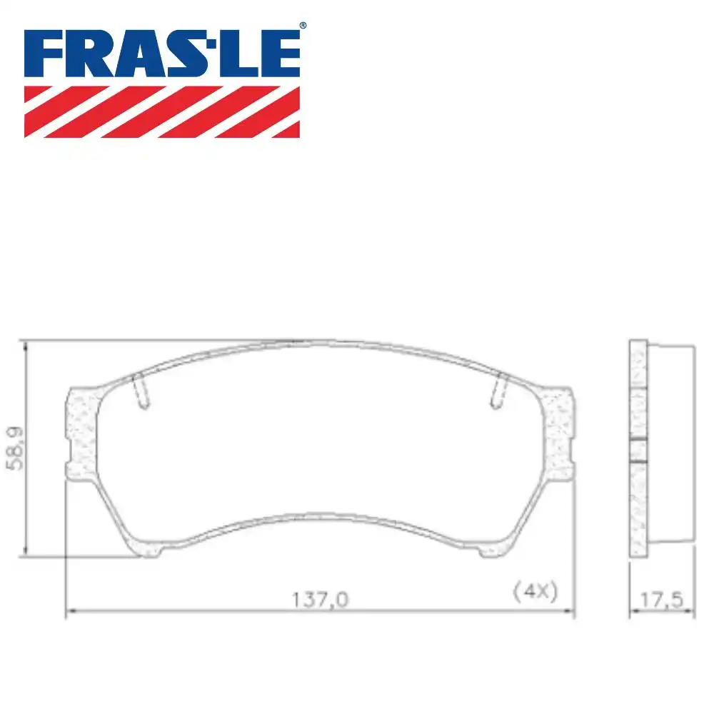 PASTILHA FREIO DIANTEIRA FUSION 2006 A 2012