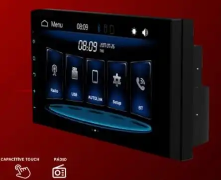 CENTRAL MULTIMIDIA PREMIUM KRONOS MP5 2DIN TELA 7POL (AUX, U